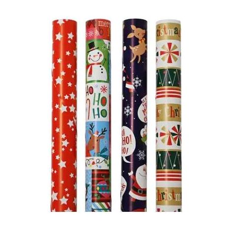 Rotolo carta regalo natalizia 100x300 cm - Fantasia assortita