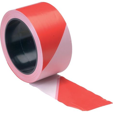 Ruban de signalisation bi-colore blanc-rouge Neba. largeur 50 mm. 1 rouleau de 100 m - SOFOP