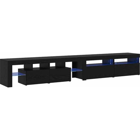 Meubles TV 3 pcs,Banc TV,Armoire TV Chêne noir 260 x 36.5 x 40 cm CFW828746 (1/5)