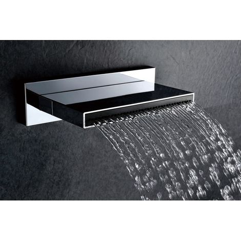 Diffuseur de douche en cascade  Rectangulaire  Finition grise en chrome 13x21 [ IMEX® ]