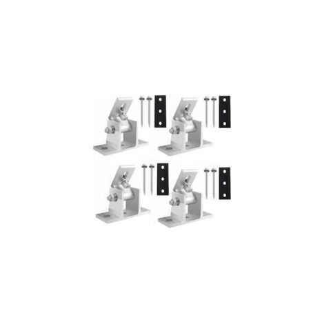 Solarmodul-Halterung für Balkon/Boot, Wohnmobil, Flachdach, 10-60° verstellbar, universelle Montage, 4er-Pack - Crezuo (1/4)