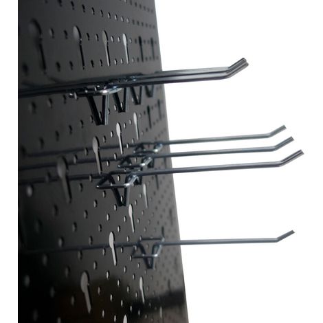 Werkzeugwände Werkzeuglochwand Werkzeugwand aus Metall mit 17tlg. Hakenset 120 x 60 x 2 cm Lochwand für Werkstatt, HENGMEI