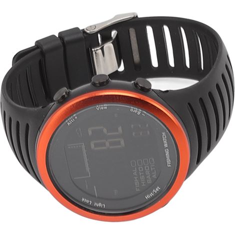 Multifunktionale Angel-Barometeruhr für den Outdoor-Einsatz, wasserdicht, mit Höhenmesser, Barometer und Thermometer FR720B Orange (1/4)