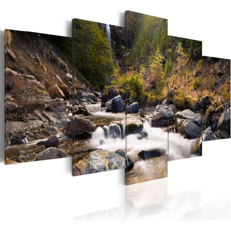 Quadro - Cascata tra la natura selvaggia - 100x50 (1/4)