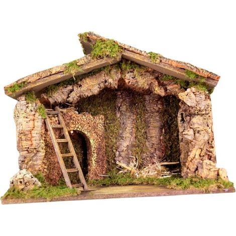 Capanna Presepe con Luci 50x23x36 cm