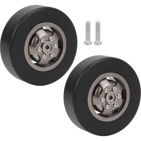 54mm jantes pneus pièces de modification accessoire compatible WPL D12 1/10 voiture RC modèle couleur titane (1/5)