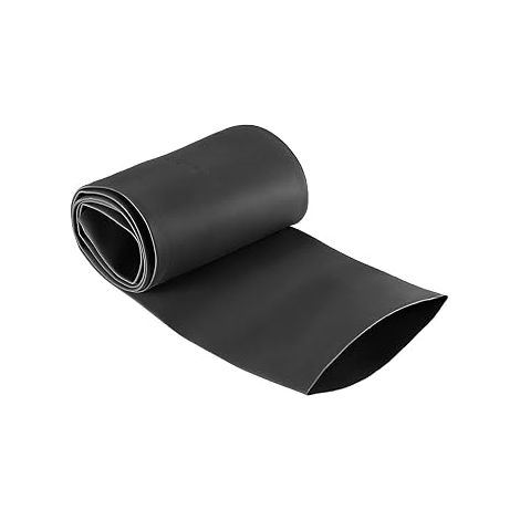 60mm Dia 98mm Plat Largeur 3,3Ft 2:1 Gaine Thermoretractable Noir (1/5)