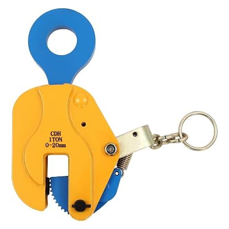 Pince de levage en tôle verticale GDSKR, 1T, jaune et bleu, pour plaque de charge lourde, levage et transport, industrielle (1/5)
