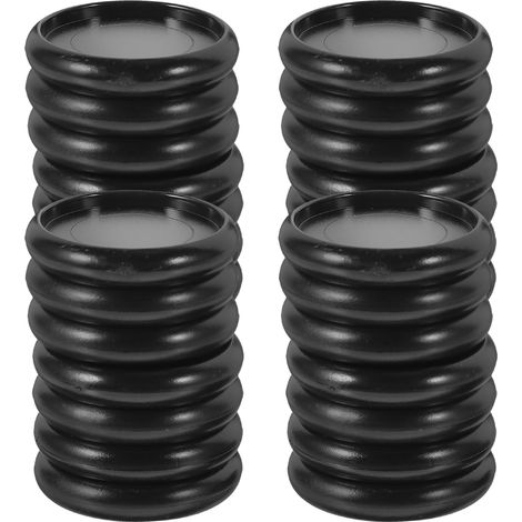 50 anillas de encuadernación, plástico ABS, 28 mm, negras, para cuadernos y carpetas. (1/5)