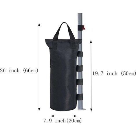 Lot de 4 sacs de sable pour tonnelle, tente, baldaquin, poids pour les pieds, sac de sable, sac d'extérieur, pour pavillons, tentes de jardin, chapiteaux, sécurité stable (1/3)