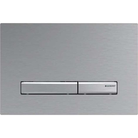 Placca Geberit Sigma50 Square Cromato Spazzolato / Cromo Doppio Tasto 115.788.GH.2 Cromato