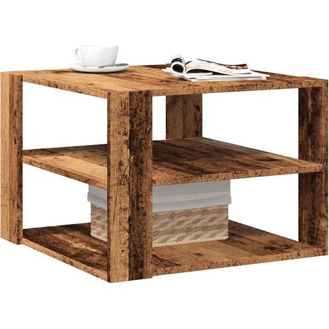 vidaXL Coffee Table Old Wood 58x58x40 cm Engineered Wood