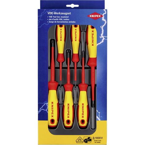 KNIPEX 00 20 12 V03 Assortimento giraviti VDE Phillips® / Pozidriv® 6 pezzi (1/2)