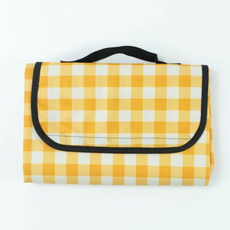 Couverture de Pique-Nique Couverture de Plage Tapis de Pique-Nique Couverture de Camping imperméable Anti-Sable pour Famille Amis Plage Camping Voyage Utilisation (150  200, Jaune)