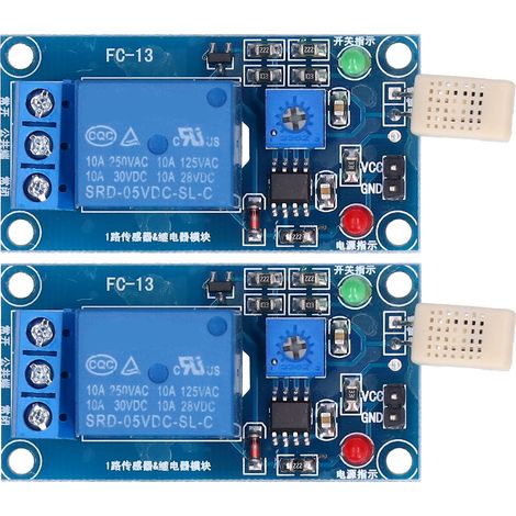 2-teiliges 5-V-DC-Feuchtigkeitssensormodul mit Relais und Feuchtigkeitsregler für Schaltschränke