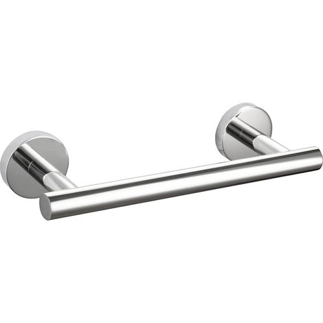 Toallero de pared de acero inoxidable, barra para toallas de cocina, 23 cm, acabado pulido espejo (1/5)
