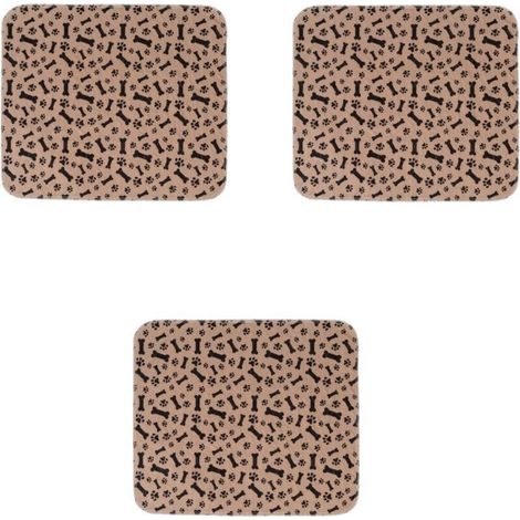 Set waschbarer Trainingspads für Hunde und Welpen, wiederverwendbar, mehrlagig, schnell absorbierend, auslaufsicher, rutschfest (3 Stück), 40 x 60 cm, braun (1/5)