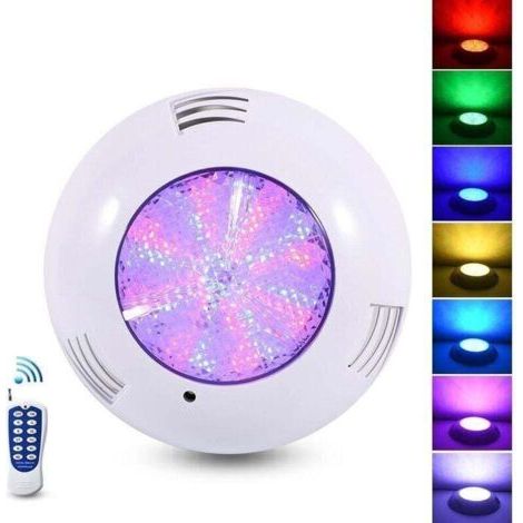 Piscine LED . 35W Lampe Piscine extra-plats RGB Dimmable Multicolore Changement LED Submersible avec Télécommande.Angle de faisceau 140°.IP68 étanche.12V AC (1/4)