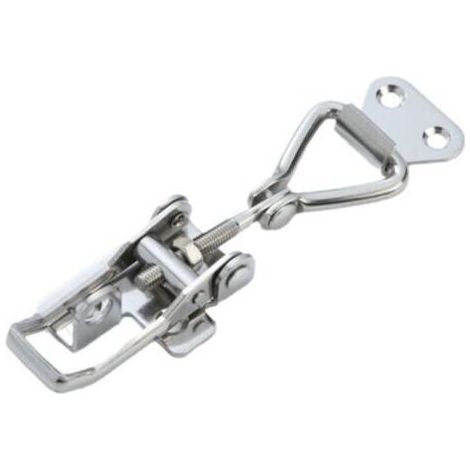 2 Pièces Loquet à Bascule Métal, Fermeture Levier, Pas de Rouille, Fixation Solide, Pince Loquet Loquet Bascule, pour Fixation et Serrage des Valises d'Armoires Porte(14.5cm) (1/3)