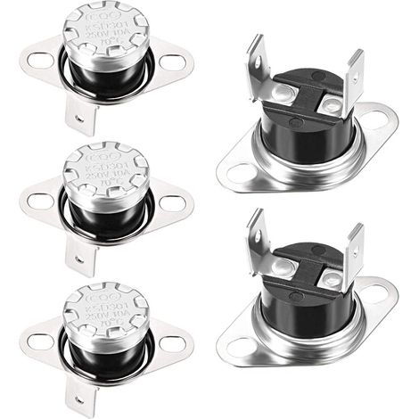 5pcs Thermostat KSD301 70°C, Interrupteur thermique 250V 10A NC, Pour chauffe-eau et moteur