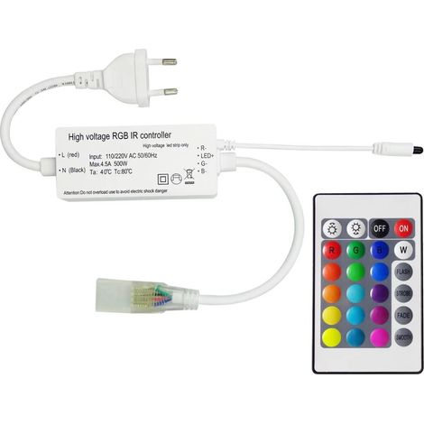 Controller striscia LED RGB 220V SMD larghezza 14,5 mm con telecomando IR RGB (1/2)