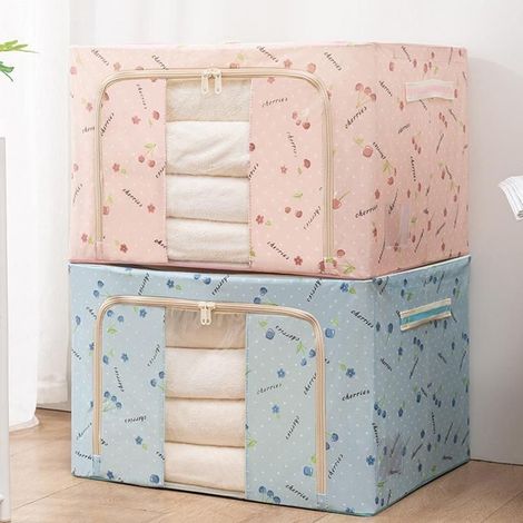 Sac De Rangement De Tissu Multifonctionnel Pliable Avec Fenêtre 100lt 60x42x40cm