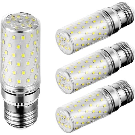 Lot de 4 Ampoule LED E27 Blanc Froid 12WAmpoules LED Intérieur 6000k 600lm Sans Scintillement Gros Culot à Vis E27 Maïs Lampe à Économie d'Énergie (1/5)