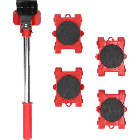 Meubles Lourds en Mouvement Mobile Ensemble de 5pcs, Rouleaux de Meubles de 150 Kg avec Roues à 360 °, Curseurs de Meubles pour Le Réfrigérateur de Canapé lit Relocator (1/5)