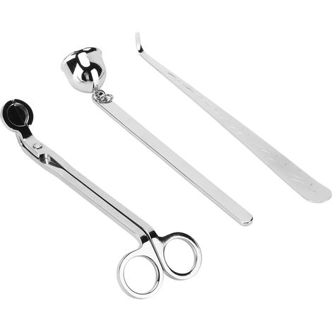 Ce kit d'outils pour bougies permet une coupe de mèche nette et précise, une combustion plus sûre et offre un design élégant. Le coupe-mèche est également une excellente idée cadeau. (1/5)