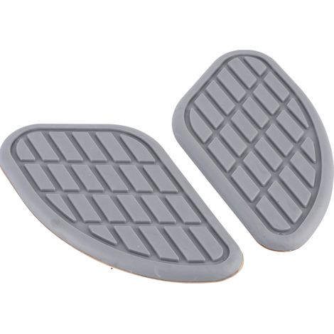 Une paire de tapis antidérapants et d'autocollants de protection pour réservoir de carburant de moto, autocollants antidérapants universels rétro pour genoux, gris. (1/5)