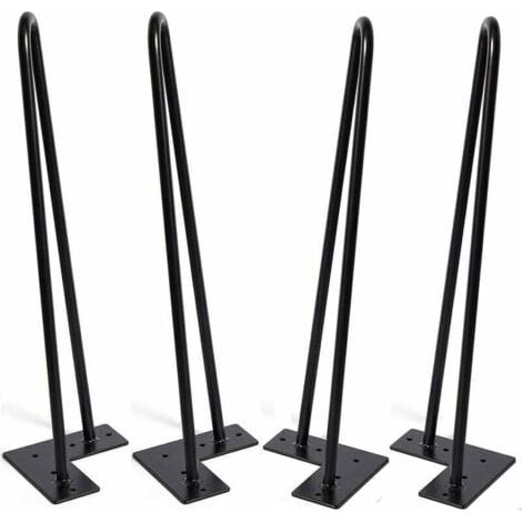 Pieds de table en épingle à cheveux 4pcs, solides 2 fils, longueur 30CM (1/4)