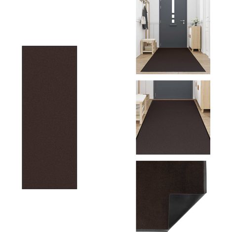 Fußmatte Braun 115x300 cm - Fußmatte - Fußmatten - Schmutzfangmatte - Türmatte (1/5)