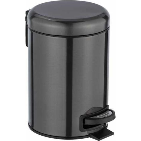 Portarifiuti a pedale Leman metallico nero (1/5)