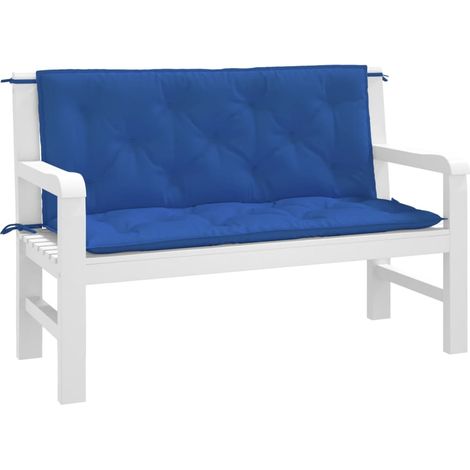INLIFE Coussin de balancelle Bleu 120 cm Tissu (1/5)