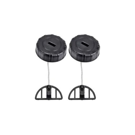 2 Stück Tankdeckel für Kettensägen (Kraftstoff und Öl), Ersatzteile für Kettensägen, Zubehör für Freischneider und Rasenmäher, zuverlässige Dichtung für Freischneider - (1/5)