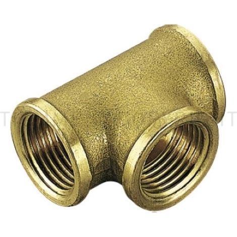 Raccordo a t ff 1 2 pollice ottone cw602n uni iso 228 tiemme 1520017