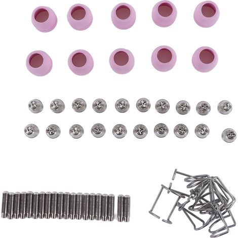Lot consommables torche plasma AG60 : 20 électrodes 20 buses 10 coques 10 anneaux acier inoxydable (1/5)
