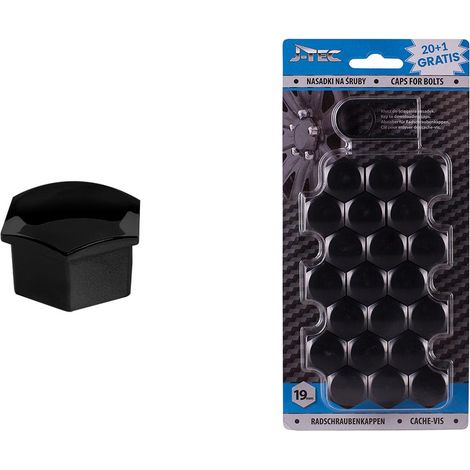Bouchons à vis noirs de 19 mm