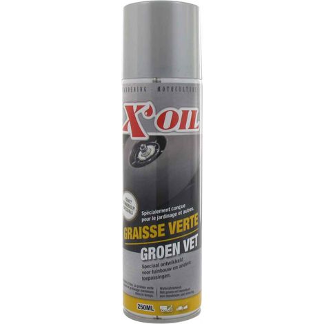 Aerosol X'oil Grasa Verde con Zinc Diseñada para Jardinería. Lata de 250ml