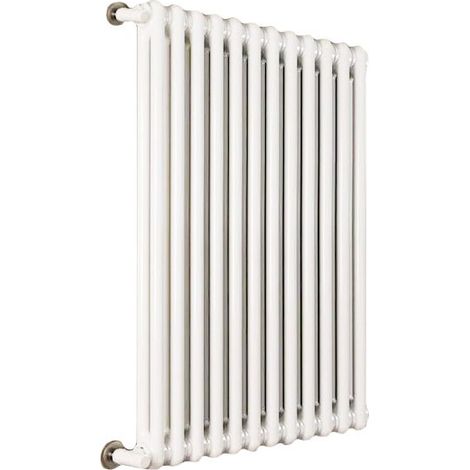 Ardesia radiatore tubolare 2 colonne h.1000 - 13 elementi - colore bianco RAL9016 - completo di tappo cieco e riduzioni da 1/2" 3541700026184 (1/4)