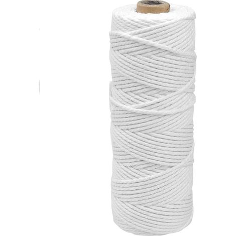 Cotton Twine - 2 mm x 100 m - Kitchen Butcher String - Cooking Rope - Craft Cord - White