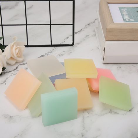 12 blocs de gravure en caoutchouc, blocs de gravure pour tampons en caoutchouc semi-transparents, mesurant 5x5x1 cm. (1/5)