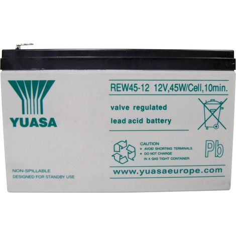 [GEBRAUCHT] B-Ware Yuasa Bleiakku REW 45 - 12 AGM 12V 8Ah wiederaufladbar Flachstecker 6.35mm
