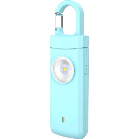 Alarme personnelle de sécurité lumineuse et sonore 130DB rechargeable, protection d'urgence pour femmes, enfants et personnes âgées. (1/5)