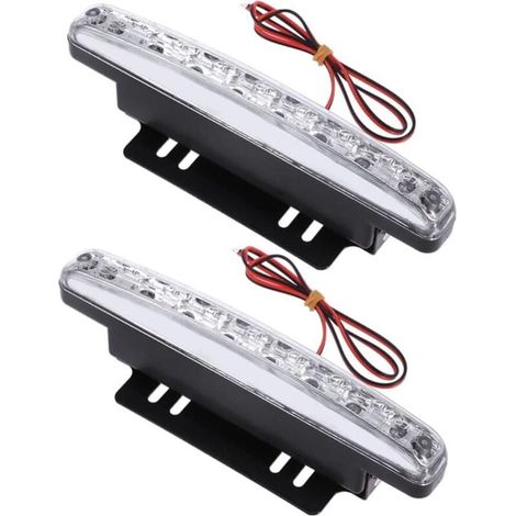 Feux de Jour à LED 12 V pour Voiture 8 Lumières LED Source Haute Puissance Amélioration de La Sécurité (1/4)