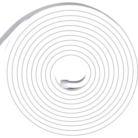 Weißer Neon-LED-Streifen, 5 Meter (16,4 Fuß), 12 V DC, flexibles und wasserdichtes Lichtkabel, Neon-LED-Leuchten. (1/5)