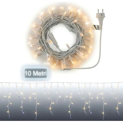 Luci Natale da Esterno Tenda Luminosa 10 Metri 250 LED Luce Calda Flash Freddo (1/5)