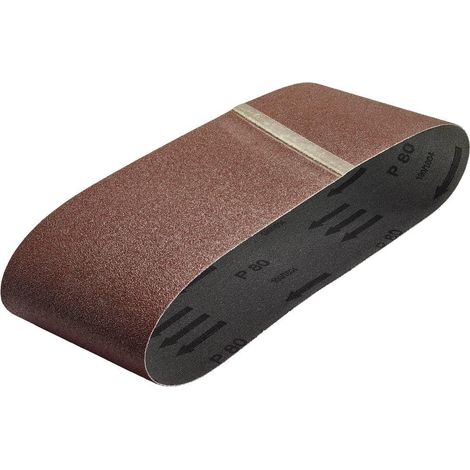 3x Bandes Abrasives 100x690 mm, Grain 80 pour Ponceuse à Bande