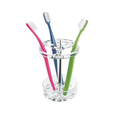 Porte Brosse A dent, Grand Support Brosse A dent en Plastique, Transparent, 9.89.814.5cm (1/5)