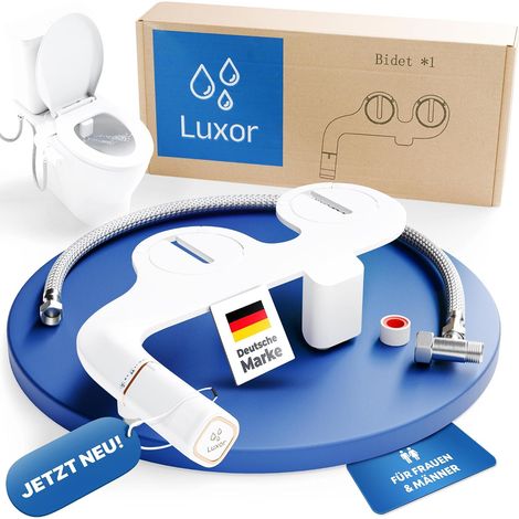 Bidet pour les toilettes – Embout WC pour adultes avec double buse [femmes et hommes]  Pression d'eau réglable et montage facile  Nettoyage hygiénique grâce à la douche siège (1/5)